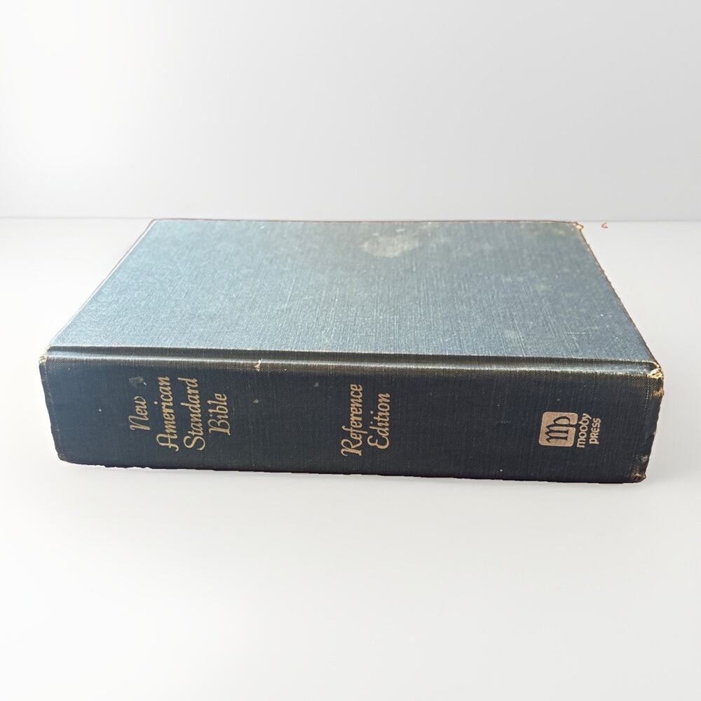 Vintage 1973 New American Standard Bible NASB Reference Edition Moody Press HC